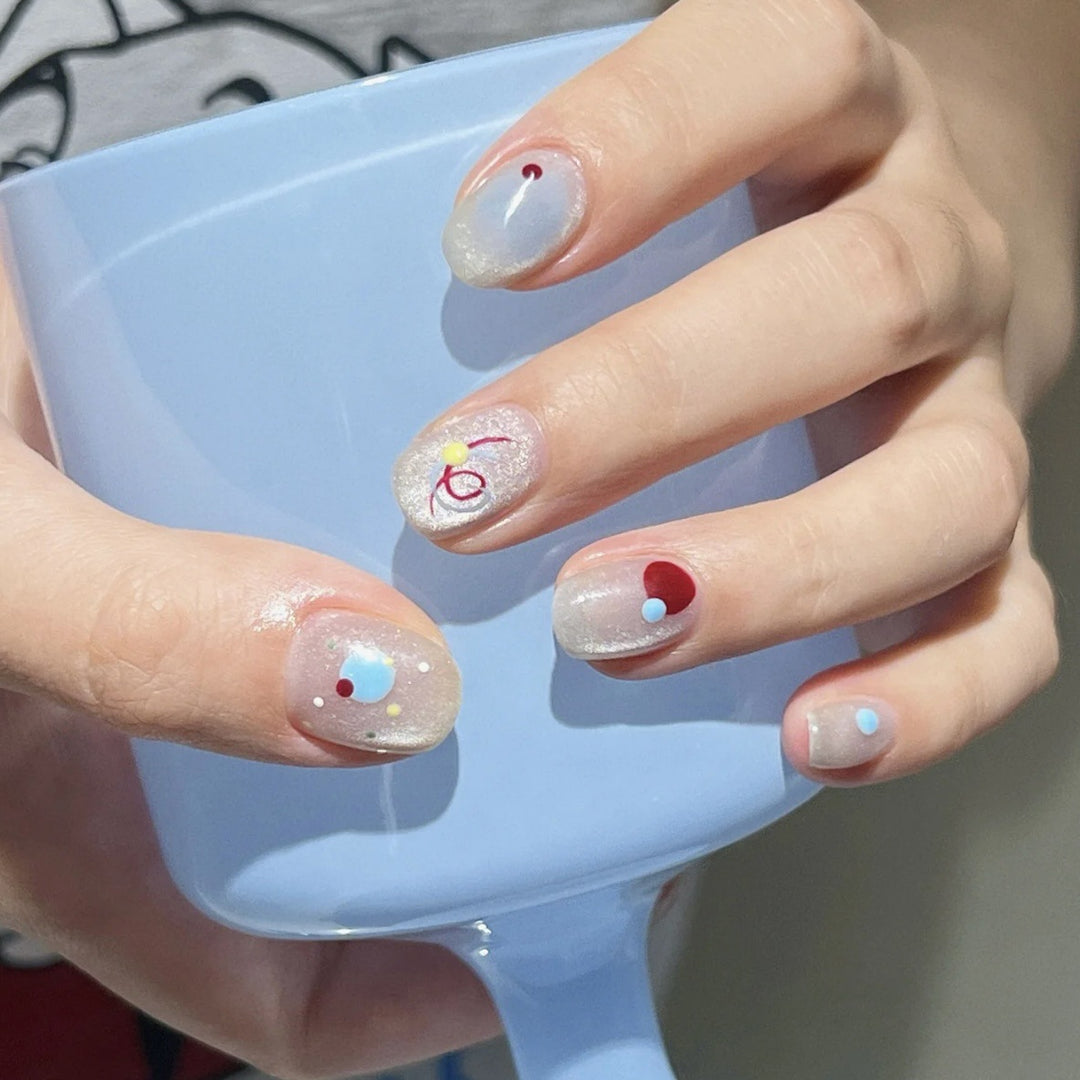 Decorative Minimalist Press-On Nail Set