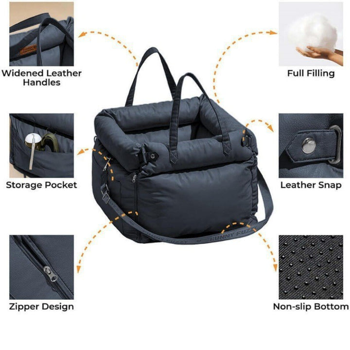 Pet car seat with secure harness Stornfield