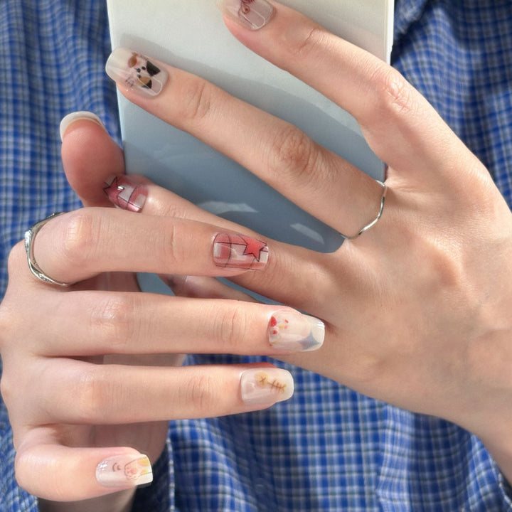Artistic Floral and Minimalist Press-On Nails Stornfield