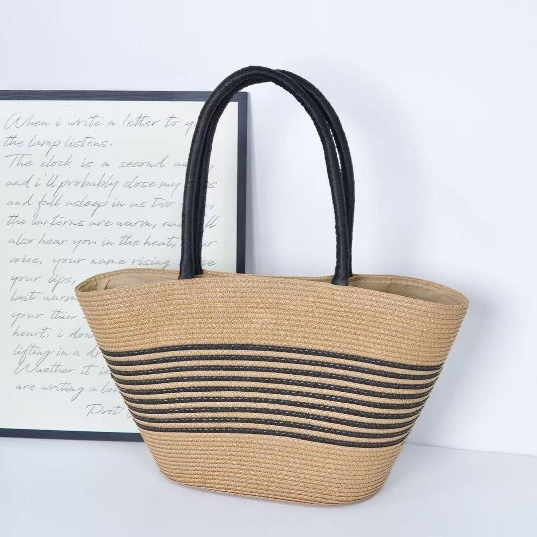 Beach bag with elegant stripe pattern and sturdy shoulder straps Stornfield