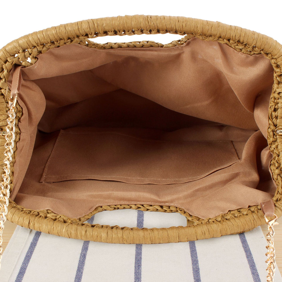 Braided handbag with elegant chain strap Stornfield
