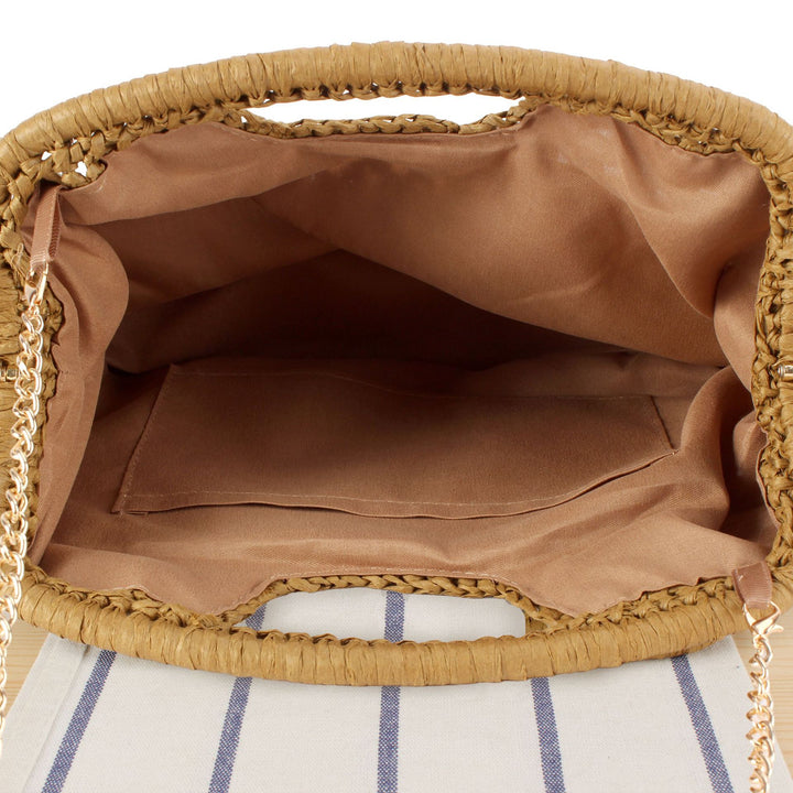 Braided handbag with elegant chain strap Stornfield