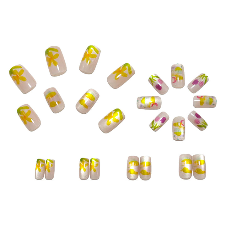 Artificial nails with colorful spring design Stornfield