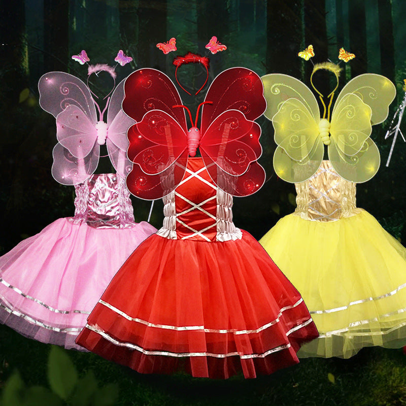 Girls' Sparkling Tulle Princess Dress