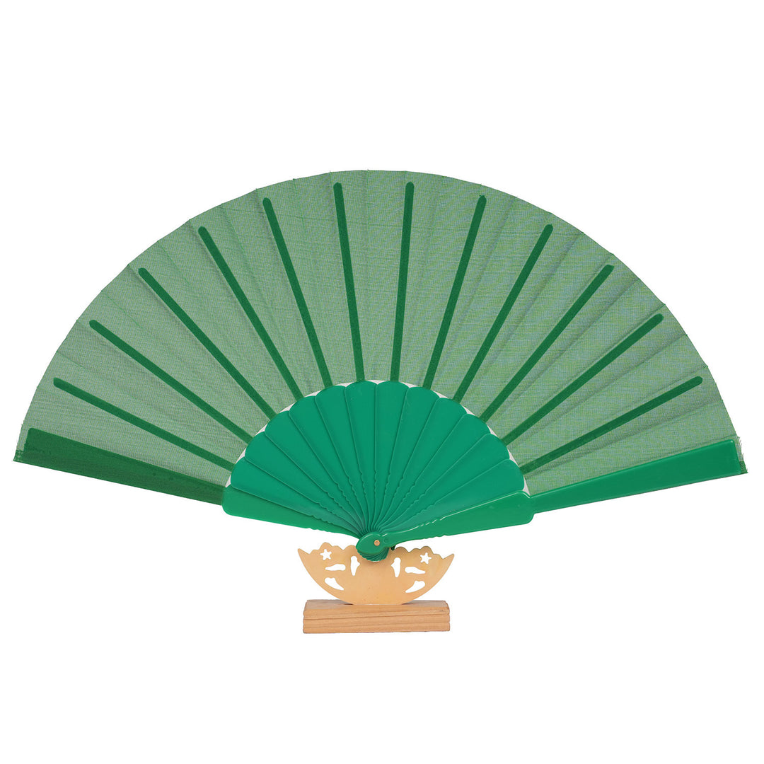 Ladies decorative fan with elegant wooden handle Stornfield