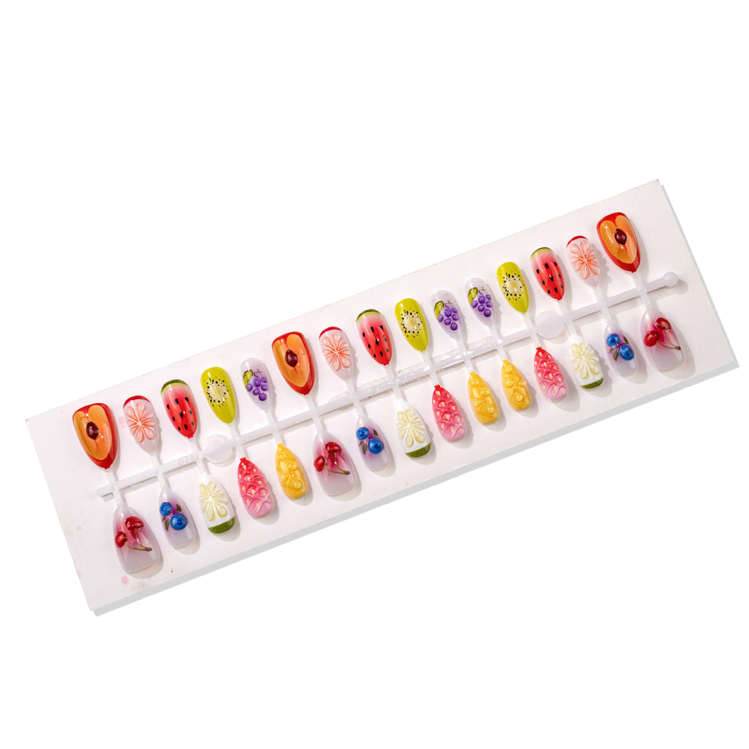 Fruit-Themed Press-On Nail Art Set Stornfield
