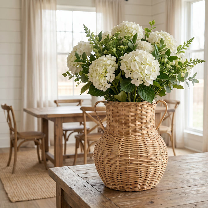 Handcrafted decorative basket made of natural weave Stornfield
