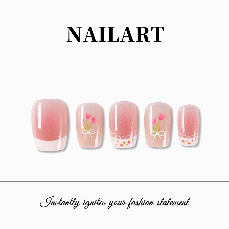 Floral-Inspired Press-On Nail Art Set Stornfield