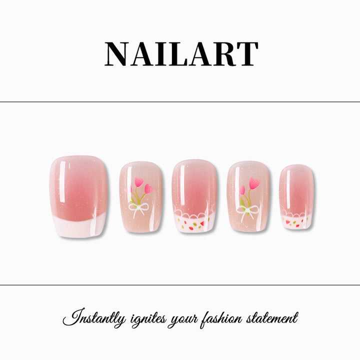 Floral-Inspired Press-On Nail Art Set Stornfield
