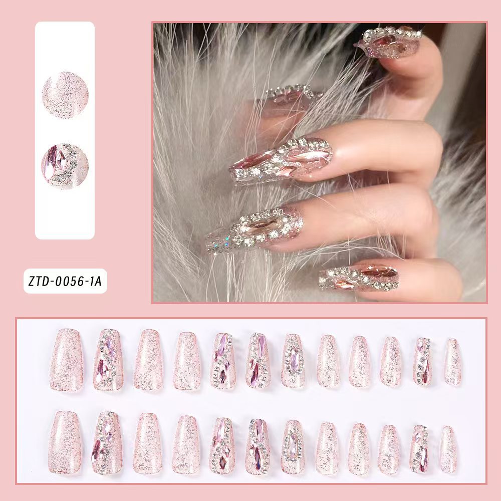 Glamorous Rhinestone-Decorated Press-On Nail Tips Stornfield