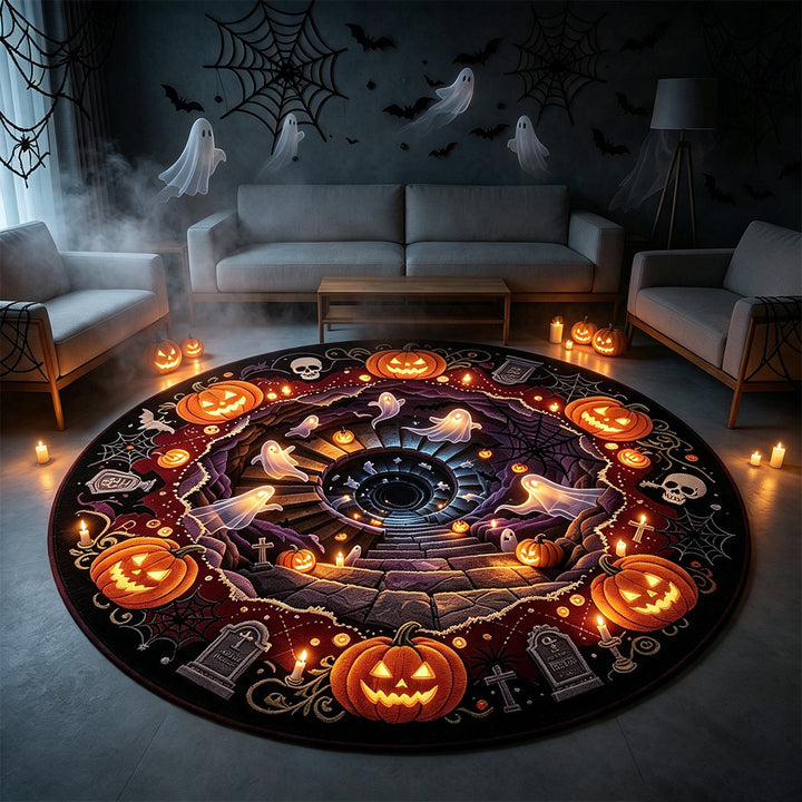 Spooky Themed Round Area Rug