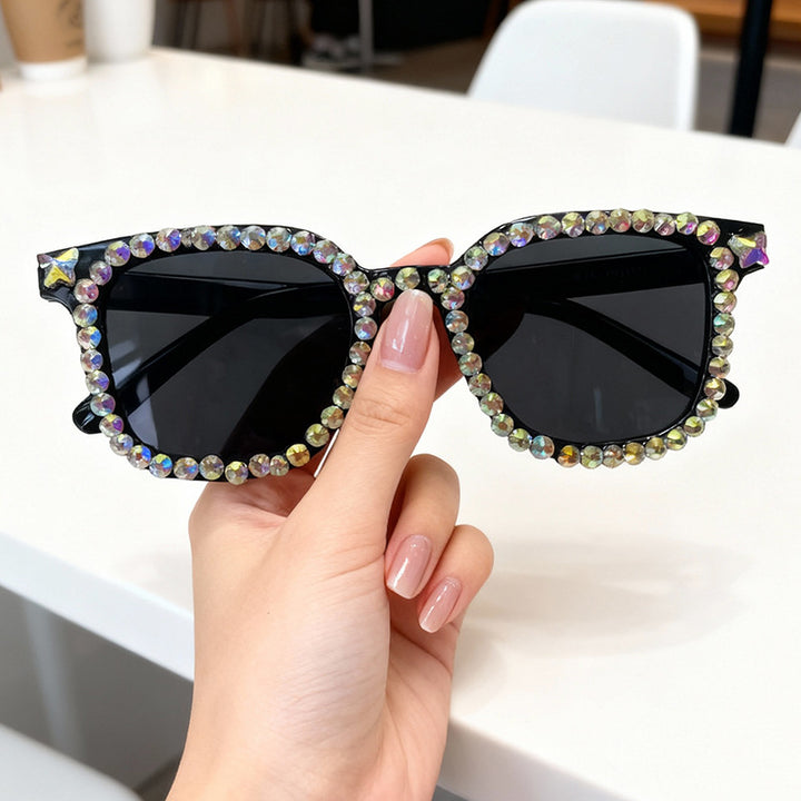 Crystal-Embellished Cat Eye Sunglasses Stornfield