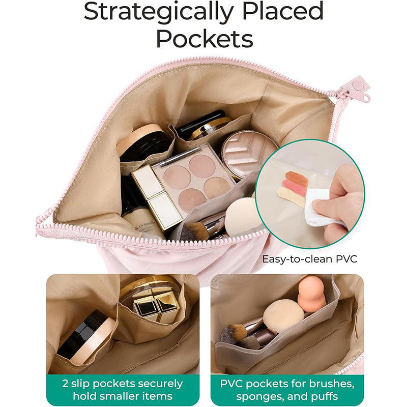 Cosmetic organizer bag with elegant design and multiple compartments Stornfield