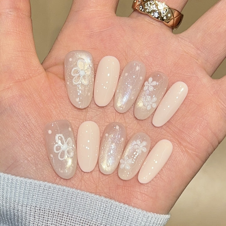 Artificial nails with romantic flower designs Stornfield 1787307536