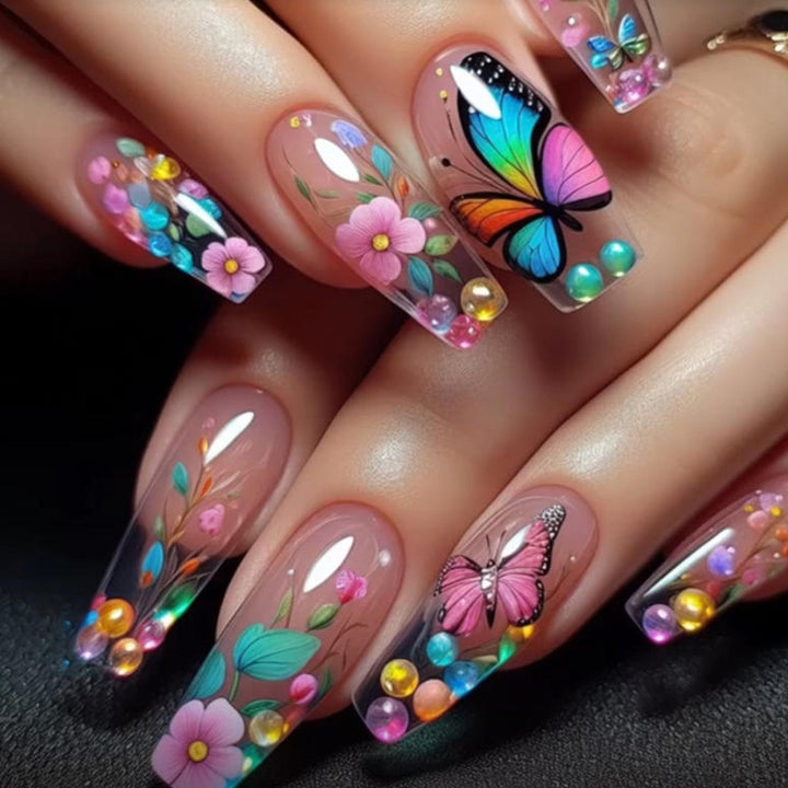 Artistic Floral Nail Art Decoration Set Stornfield