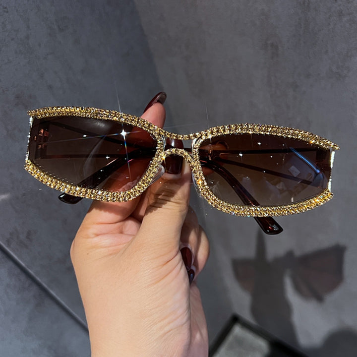 Ladies Glamorous Vintage Sunglasses with Rhinestone Trim Stornfield