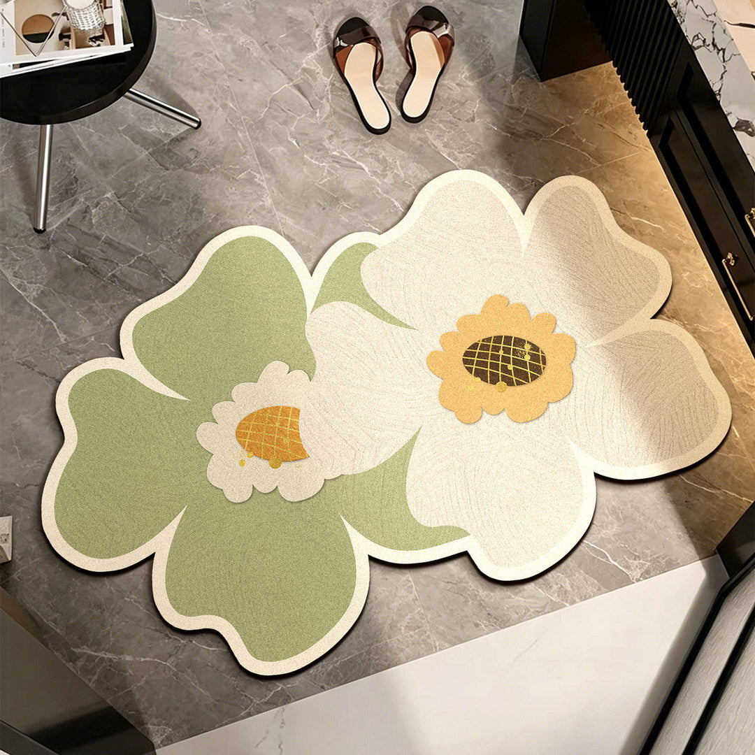 Luxurious Floral Pattern Bath Mat