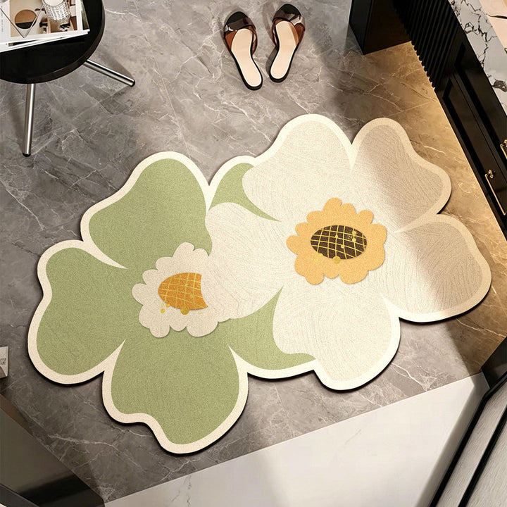 Luxurious Floral Pattern Bath Mat