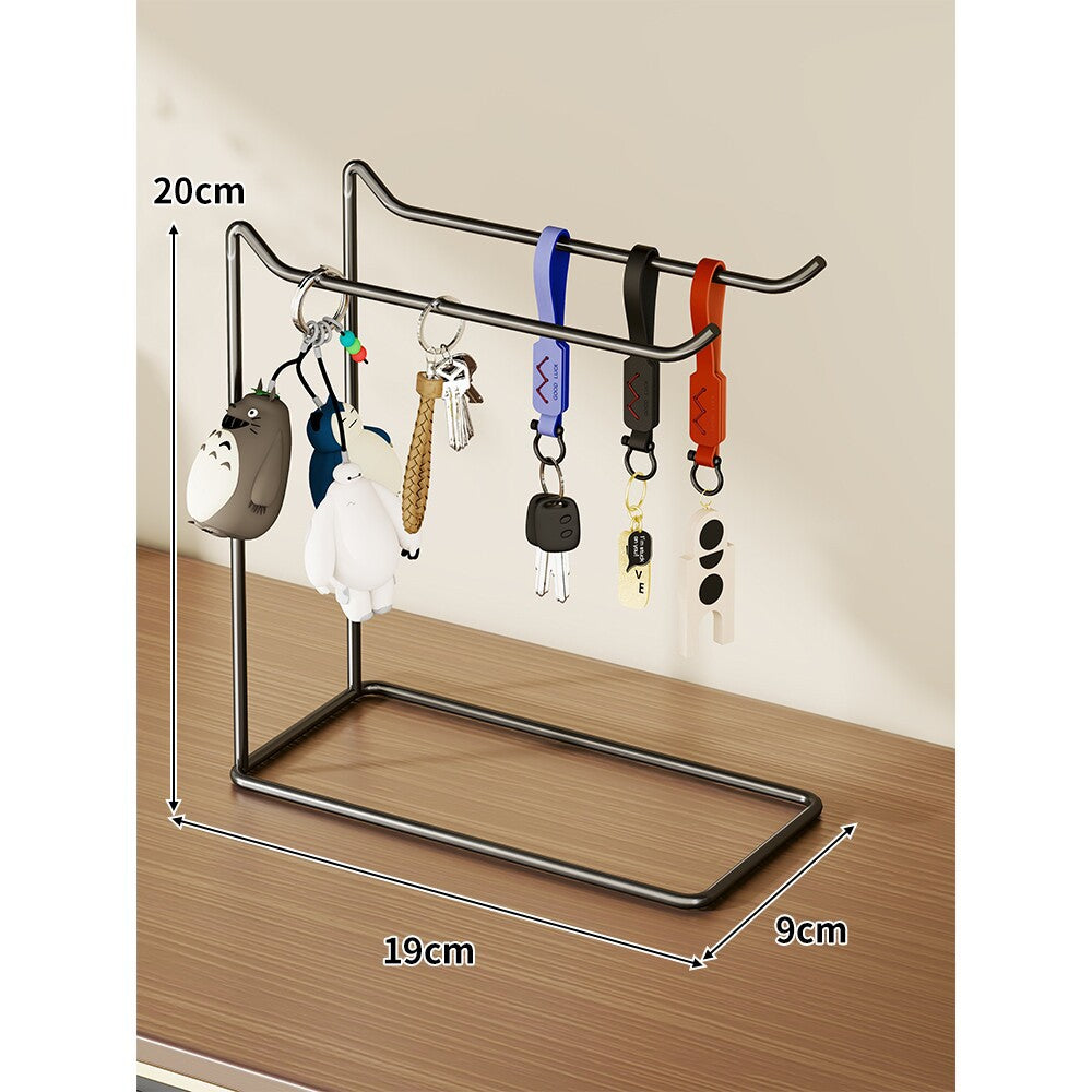 Desktop Keychain Organizer Stand Minimalist Metal Hanging Key Holder Rack