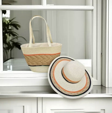 Beach bag with colorful stripes Stornfield