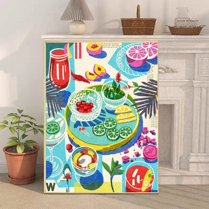 Retro-Inspired Still Life Canvas Art Print Stornfield
