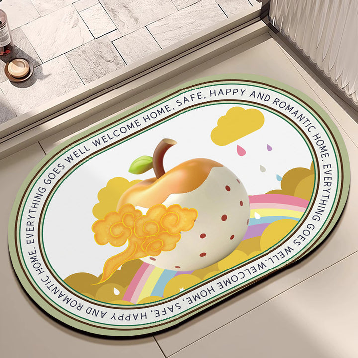 Whimsical Cabbage-Themed Welcome Mat Stornfield