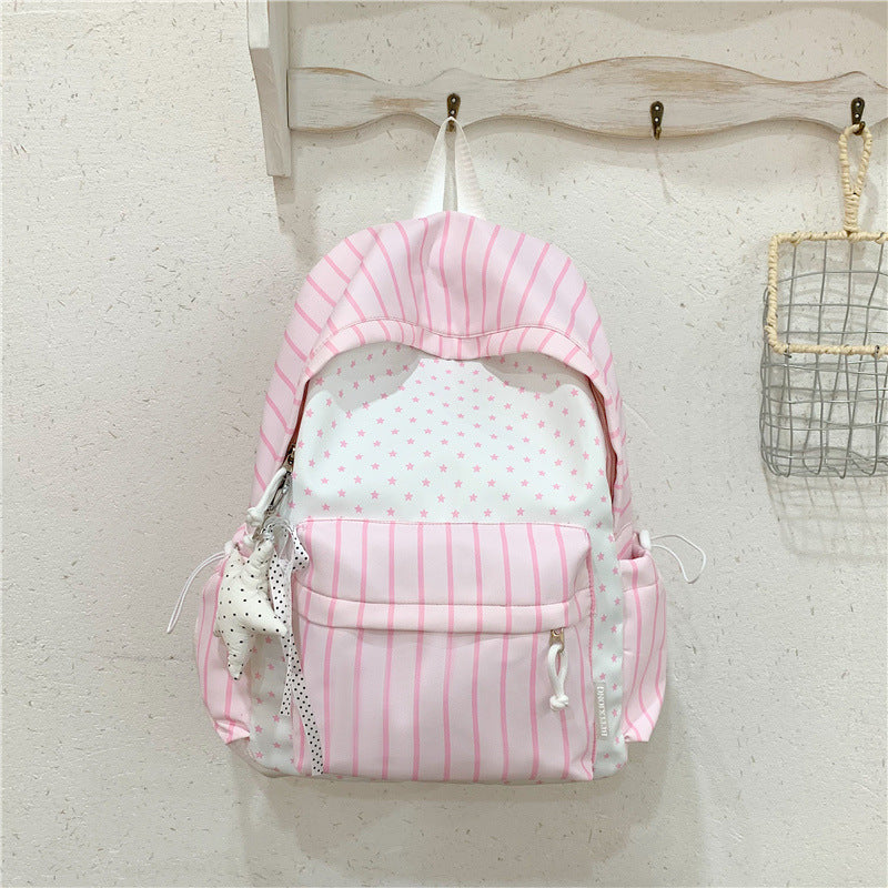 Charming Striped Patterned Backpack Stornfield