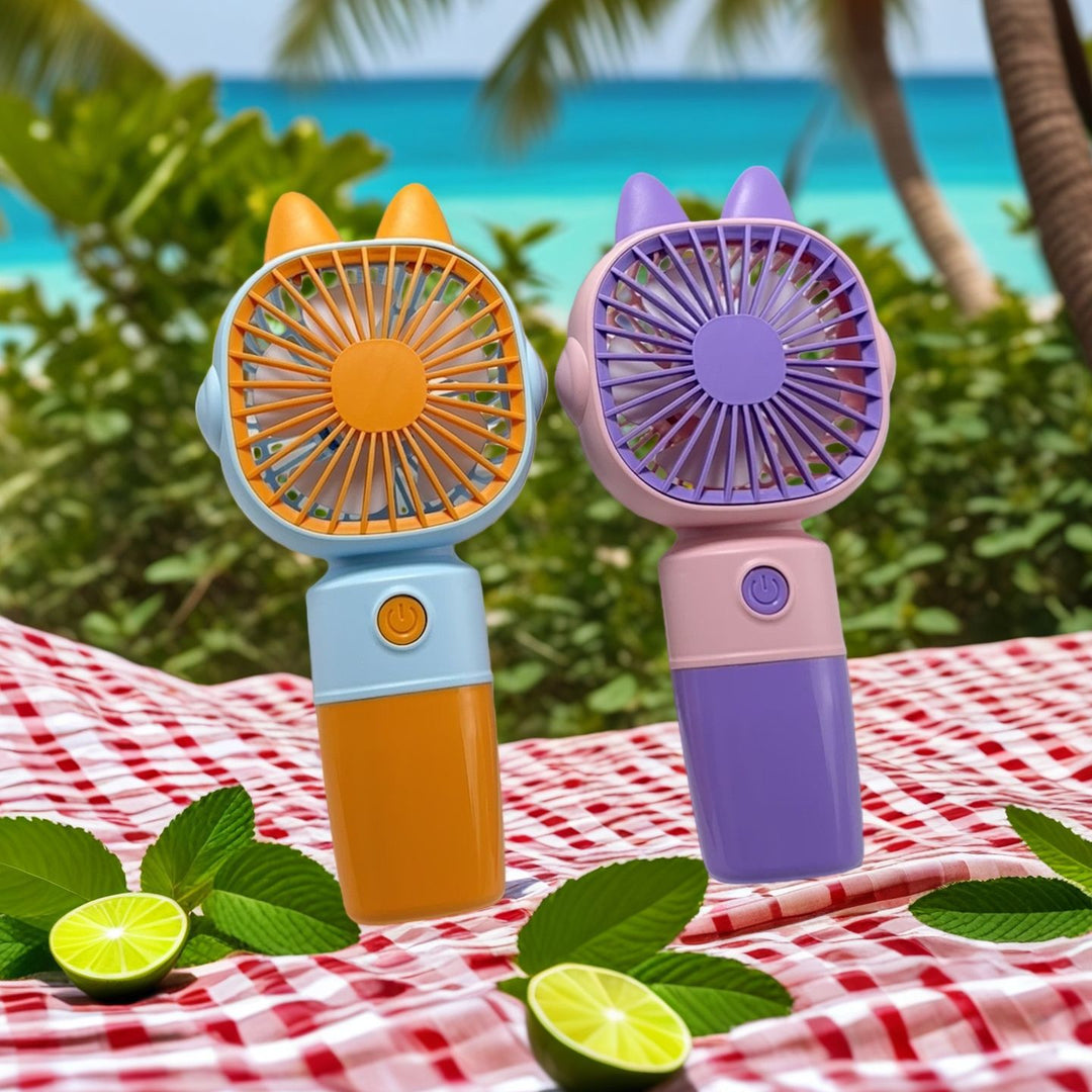 Women Portable Hand Fan with Cat Ears and USB Connection Stornfield