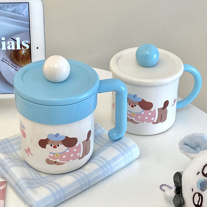 Coffee mug with playful dog design Stornfield
