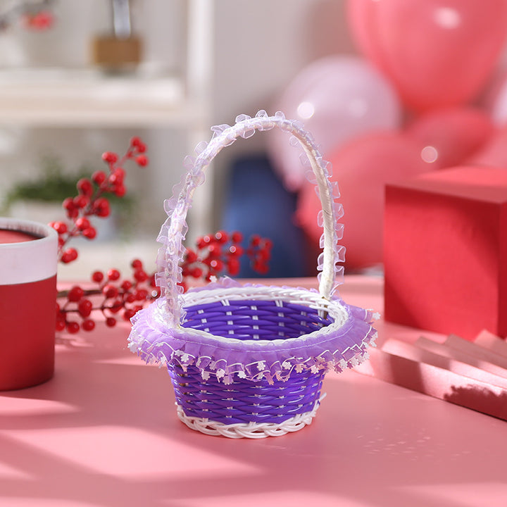 Girls Decorative Woven Easter Basket Stornfield