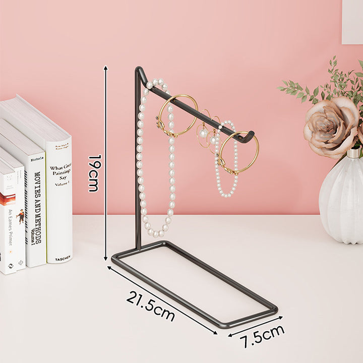 Metal T-Bar Jewelry Display Stand Pair