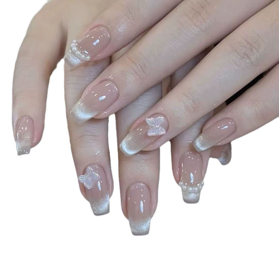 Elegant French Tip Press-On Nail Art Stornfield