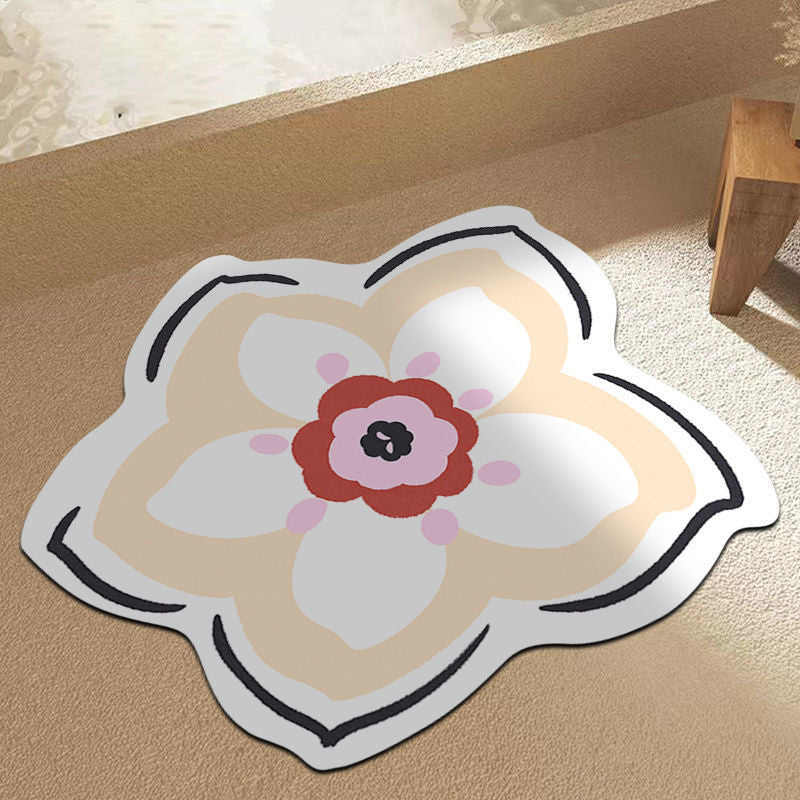 Floral Shape Bath Mat