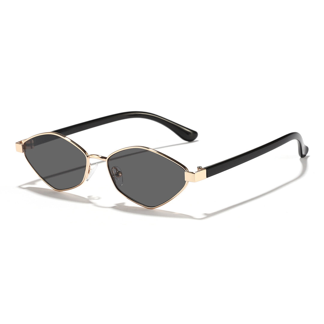 Women's Cat Eye Sunglasses with Brown Lenses and Elegant Metal Frame Stornfield