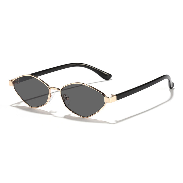 Women's Cat Eye Sunglasses with Brown Lenses and Elegant Metal Frame Stornfield