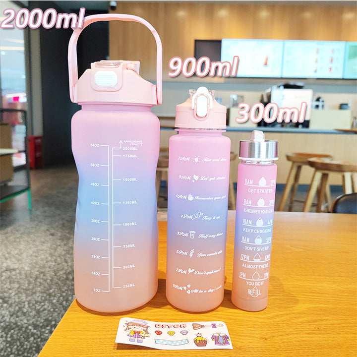 Women's ergonomic water bottle with motivational markings Stornfield