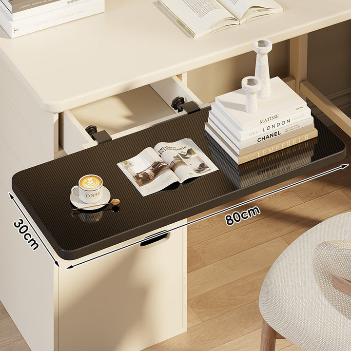 Clamp-On Wooden Desk Bridge Shelf Extension