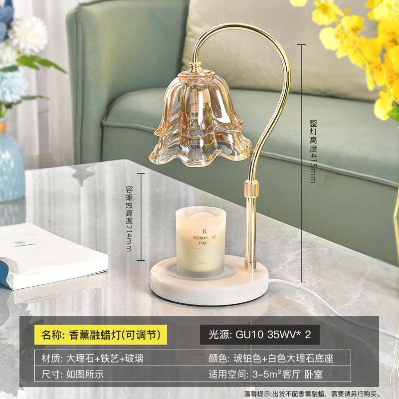 Elegant Glass Pendant Desk Lamp