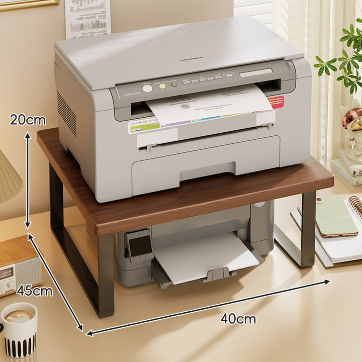 Compact TwoTier Wooden Desktop Printer and Monitor Riser