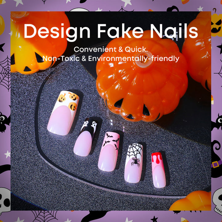 Creative Halloween Nail Art Set with Spooky Designs Stornfield