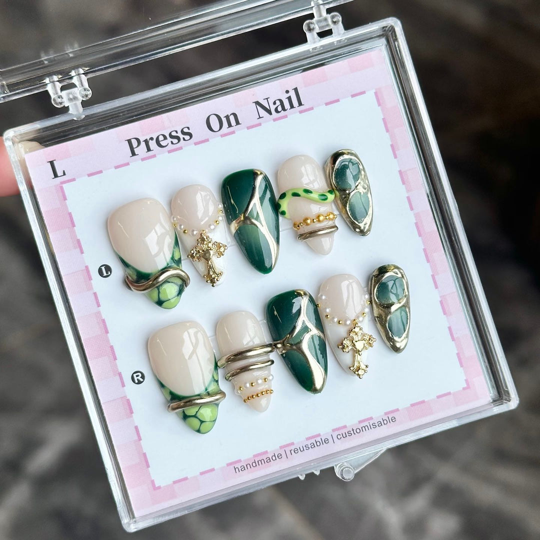 Artistic Reusable Press-On Nail Set