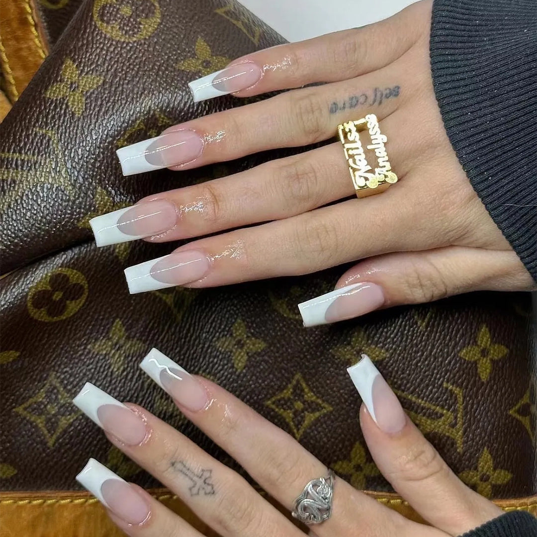 Artful nail extensions with translucent French tip Stornfield