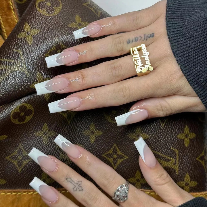 Artful nail extensions with translucent French tip Stornfield