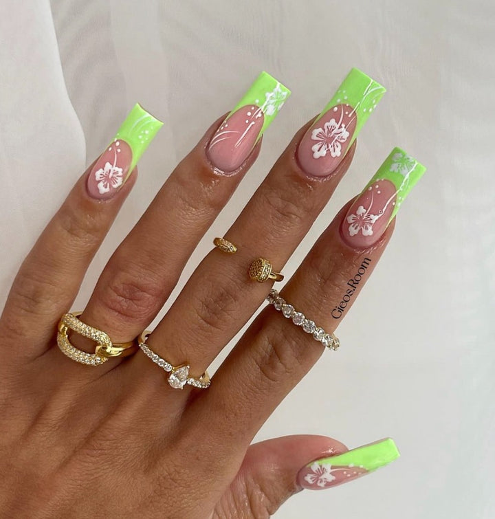 Floral Acrylic Nail Enhancements Stornfield 1789915564
