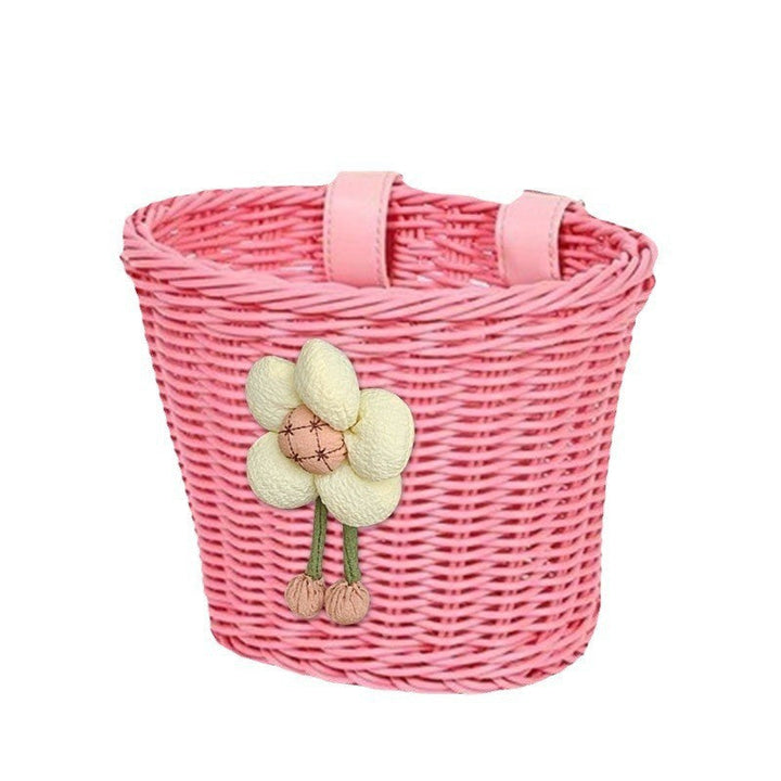 Floral-Embellished Bicycle Basket Stornfield