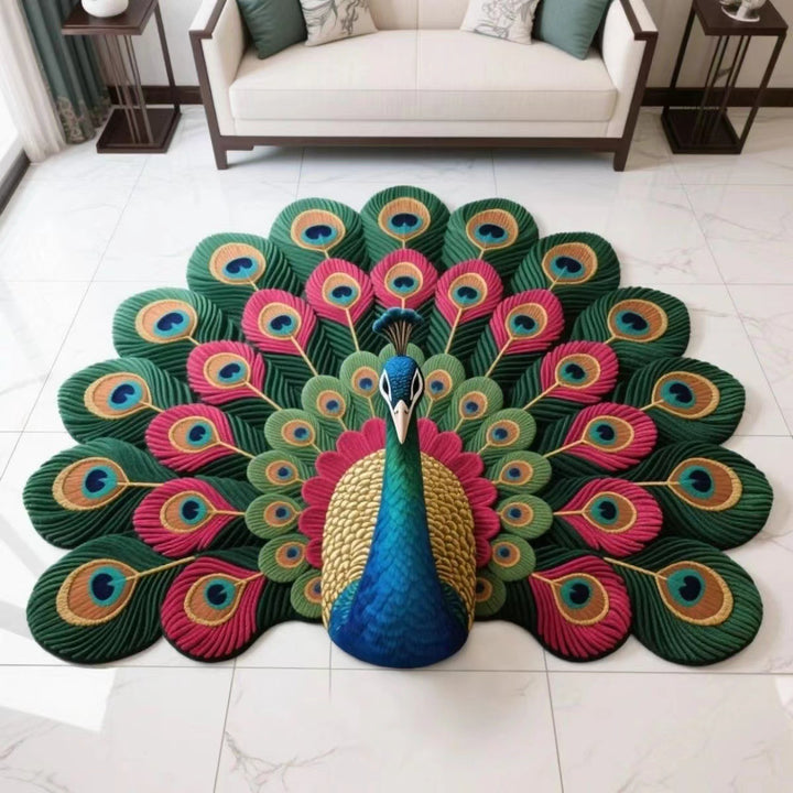 Floral Pattern Plush Area Rug