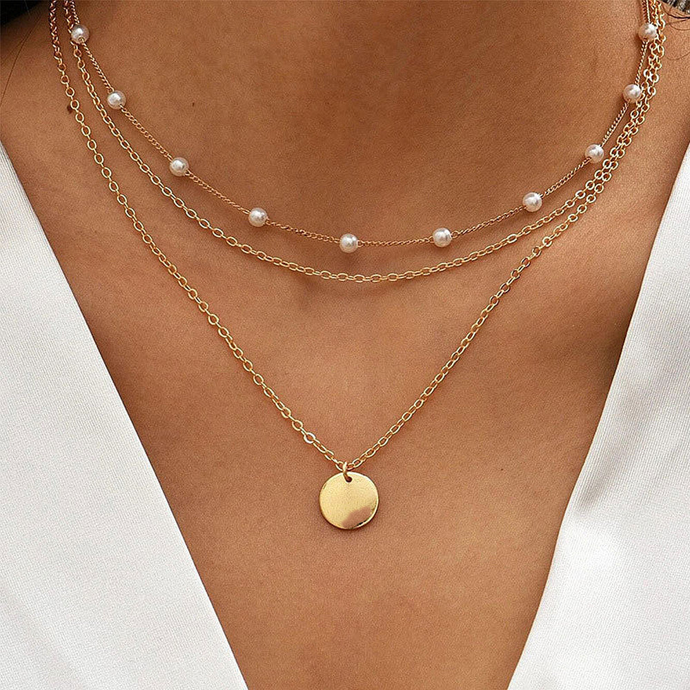 Layered Beaded Chain Necklace Stornfield