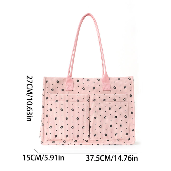 Shopping bag with floral pattern and practical exterior pockets Stornfield