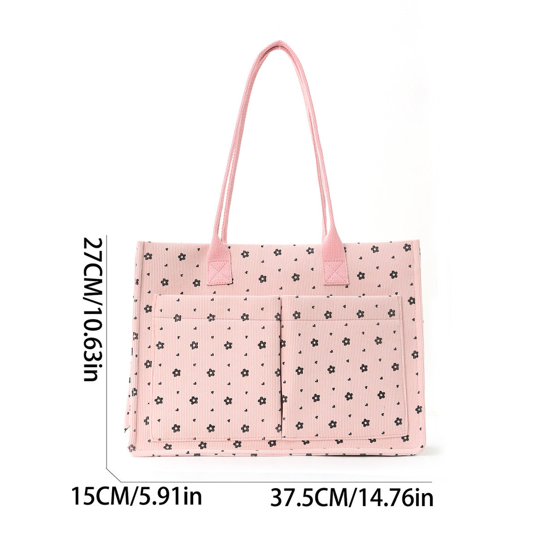 Spacious shopping and everyday bag with modern floral patterns Stornfield