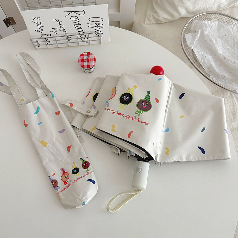 Women Folding Umbrella with Playful Cartoon Designs Stornfield